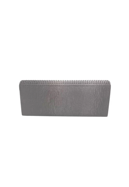 Leslii Clutch Handtasche Glitzer Steinchen in Grau Top Angebot
