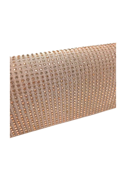 Leslii Clutch Handtasche Glitzer Steinchen in Nude Neueste Mode