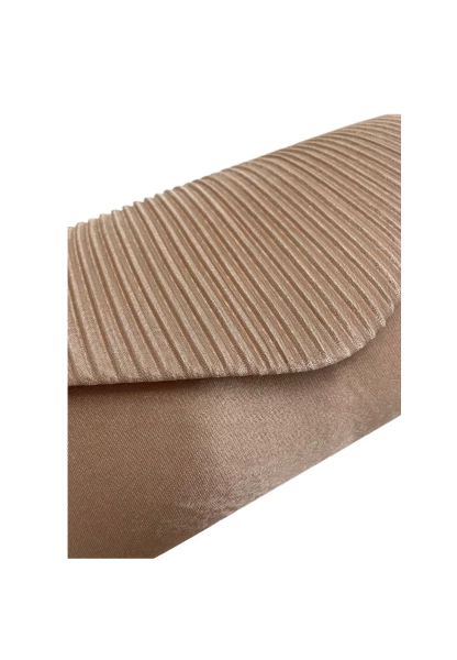 Leslii Clutch Handtasche Schimmer in Beige Blitzangebot
