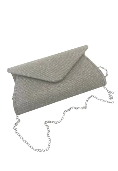 Leslii Clutch Handtasche Glitzer in Silber Neuheiten