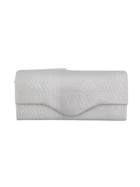Leslii Clutch Handtasche Schimmer in Weiß Super Sparpreis