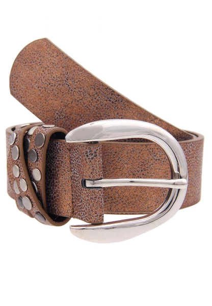-50% SALE Leslii Damen-Gürtel Single Rivet Polyurethan Breite 3,8cm 500510614 Letzter Tag