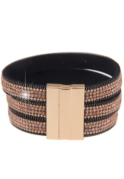 Leslii Last Chance Armband Statement Strass - 08/braun Bis zu 50% Rabatt