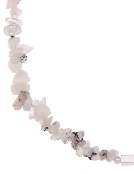 Leslii SALE kurze Kette Steinsplitter grau - 13/grau Black Friday Preise