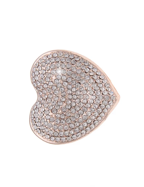 Leslii Sale Ring Statement Herz Strass - 21/rose gold 50% Rabatt für begrenzte Zeit