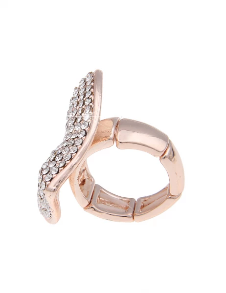 Leslii Sale Ring Statement Herz Strass - 21/rose gold 50% Rabatt für begrenzte Zeit