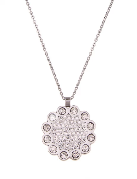 -50% SALE Leslii Premium Quality Damen-Kette Lange Halskette Glitzer Look aus Edelstahl Vatertagsangebot