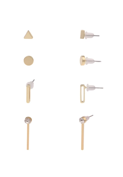 Leslii Damen-Ohrringe Ohrstecker im 4er Set Ohrschmuck Gold Weiß Sonderangebot der Fabrik