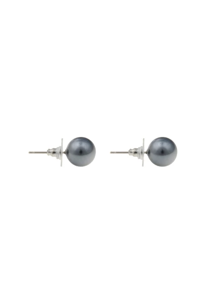 Leslii Damen-Ohrringe Classic Perlen-Ohrringe graue Perlen-Stecker 12mm Ohrstecker in Grau Versandkostenfrei