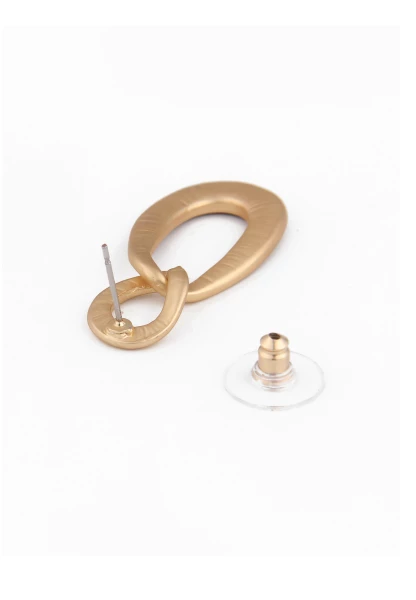 Leslii Damen-Ohrringe mit ovalem Anhänger und Steinchen Modeschmuck-Ohrringe Braun Blau Gold zollfrei
