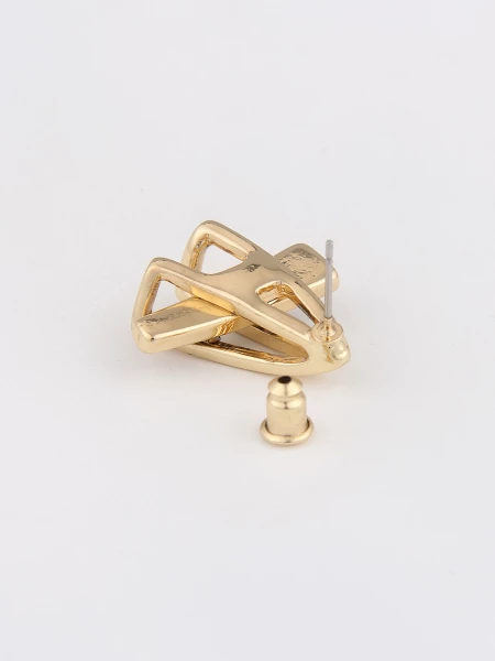 Leslii Damen-Ohrringe Yvonne Statement Glitzer goldene Ohrstecker Modeschmuck-Ohrringe Gold 50% Rabatt für begrenzte Zeit