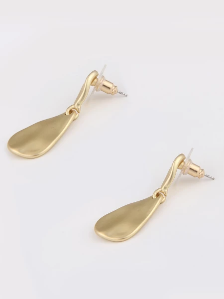 Leslii Ohrstecker doppelter Tropfen Ohrringe Gold Matt Outlet