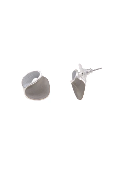 Leslii Damen-Ohrringe Lea graue Ohrstecker silberne Modeschmuck-Ohrringe Ohrschmuck Grau Rabatt