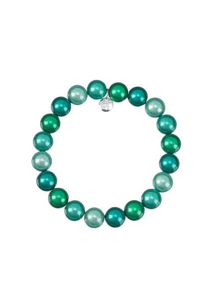 Leslii Reflective Pearl Perlen-Armband Magic 3D-Effekt Ø 10mm in Türkis Exklusivangebot