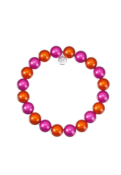 Leslii Reflective Pearl Perlen-Armband Magic 3D-Effekt Ø 10mm in Pink Orange Black Friday
