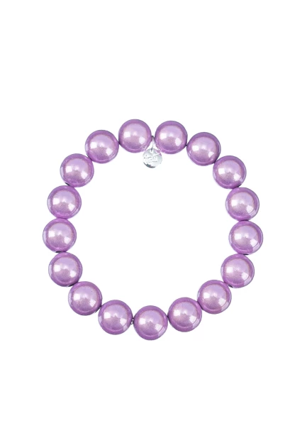 Leslii Reflective Pearl Perlen-Armband Magic 3D-Effekt Ø 12mm in Lila Cyber Monday