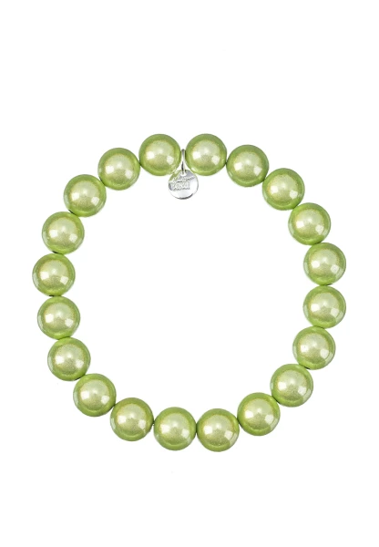 Leslii Reflective Pearl Perlen-Armband Magic 3D-Effekt Ø 10mm in Grün Muttertagsangebot