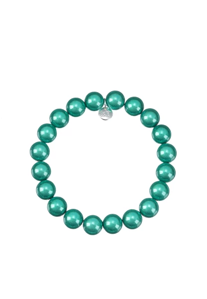 Leslii Reflective Pearl Perlen-Armband Magic 3D-Effekt Ø 10mm in Türkis Vatertagsangebot