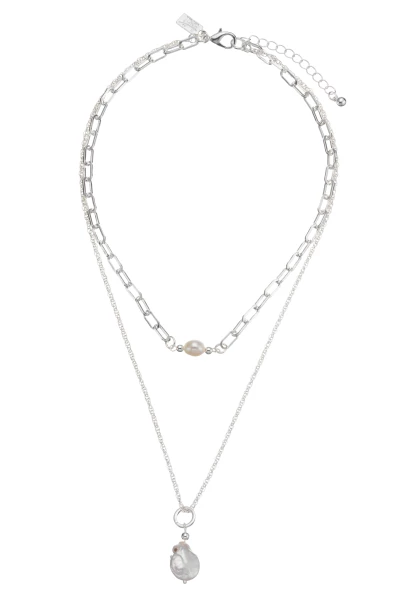 Leslii kurze Layering-Kette mit Süßwasserperlen Exklusivangebot