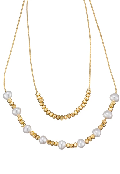 Leslii Kurze Kette Layering Pearls | Gold Muttertagsangebot