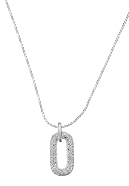 Leslii kurze Schlangenkette Strassoval | Silber Valentinstagsangebot