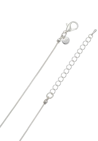 Leslii lange Schlangenkette Stone | Silber Lagerräumung