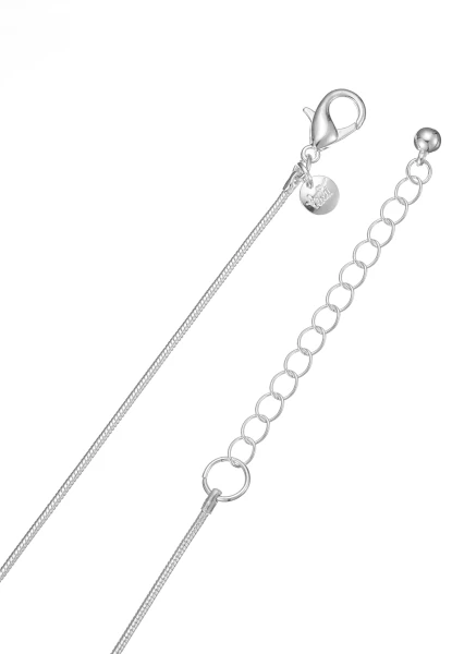 Leslii lange Schlangenkette Heart Stone | Silber Heißer Verkauf