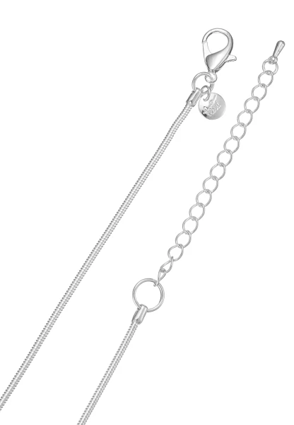 Leslii lange Schlangenkette Scheibenanhänger | Silber Neueste Mode