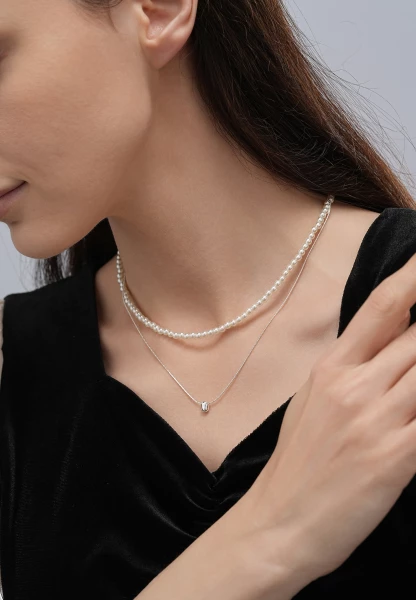 Leslii kurze Halskette - 01/silber Zeitlich begrenztes Angebot
