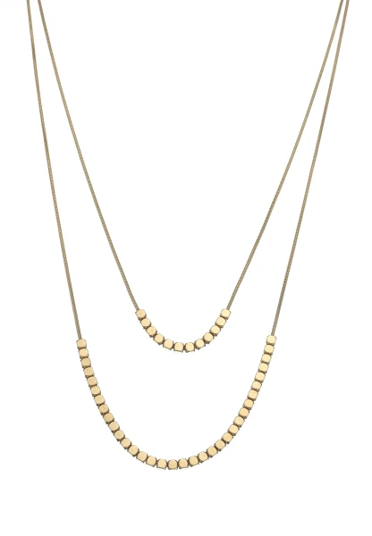 Leslii Kurze Kette Layering Würfel Gold Tiefpreis