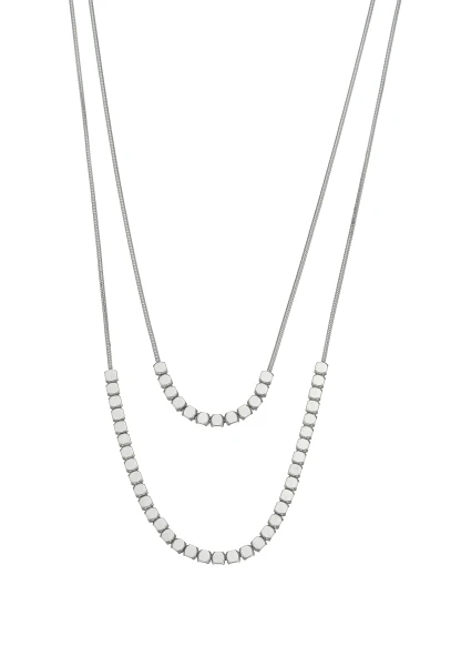 Leslii Kurze Kette Layering Würfel Silber Super Sparpreis
