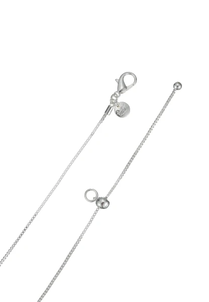 Leslii Lange Kette Oval Glasstein Silber Letzte 3 Tage