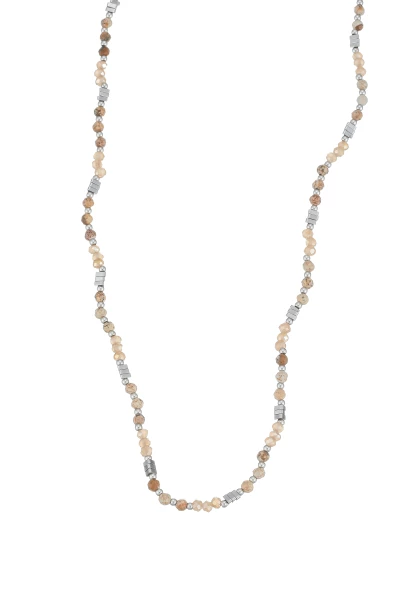 Leslii Kurze Kette Natursteine Stainless Steel Braun Bis zu 60% Rabatt