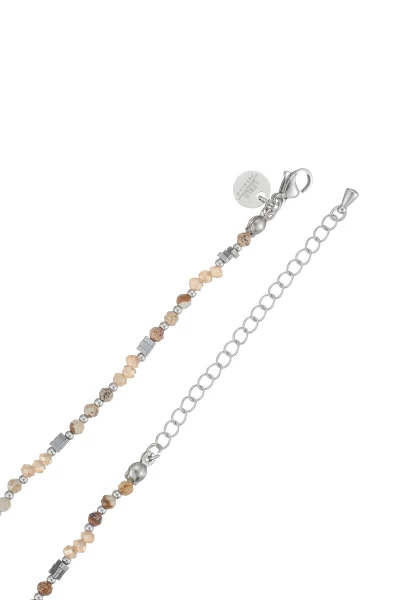 Leslii Kurze Kette Natursteine Stainless Steel Braun Bis zu 60% Rabatt