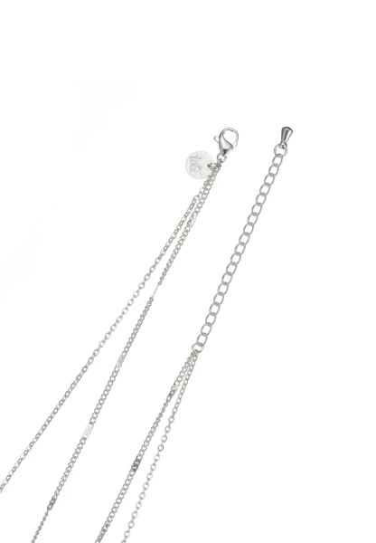 Leslii Halskette Layering Stainless Steel echte Perle Silber Clearance-Verkauf