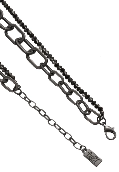 Leslii Layering Glieder-Kette Glasperlen Schwarz Fabrikladen