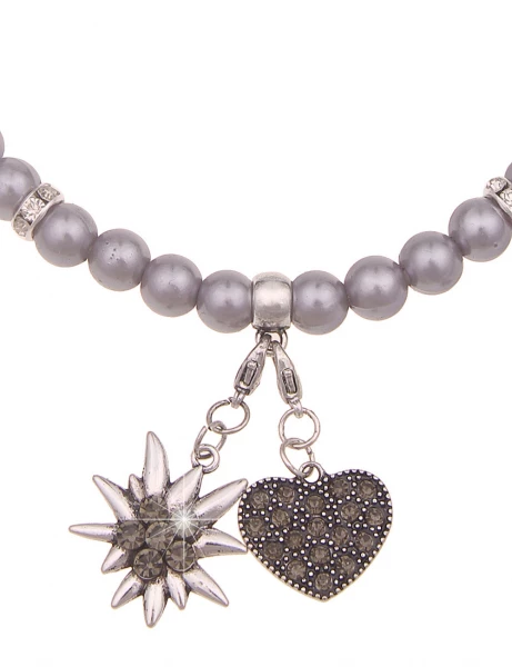 -50% SALE Leslii Damen-Kette Heidi Edelweiß Herz-Kette Dirndl Oktoberfest kurze Kette Modeschmuck Gr Riesige Ersparnisse
