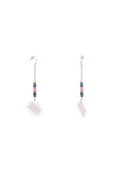 -50% SALE Leslii Ohrringe Ohrhänger Naturstein Sonne in Silber Bunt Letzter Tag