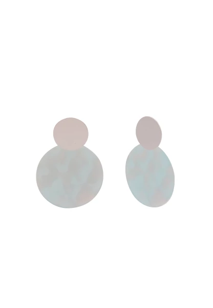 - 50% SALE Leslii Ohrringe Ohrhänger Nicole Statement Scheibe in Silber Mint Bis zu 55% Rabatt