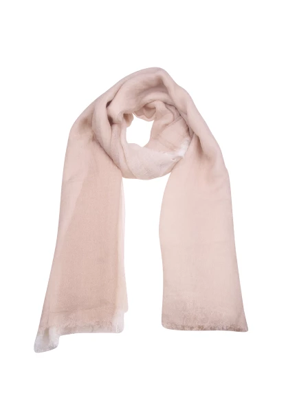 -50% SALE Leslii Damen-Schal Farbverlauf Uni-Schal in Weiß Beige Riesige Rabatte