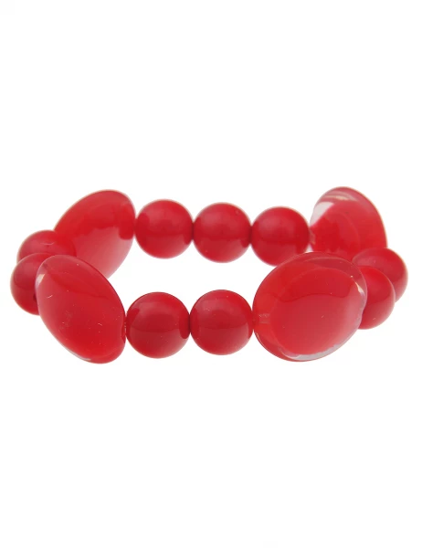 -50% SALE Leslii Armband Armreif Statement Kugeln in Rot Speichern exportieren