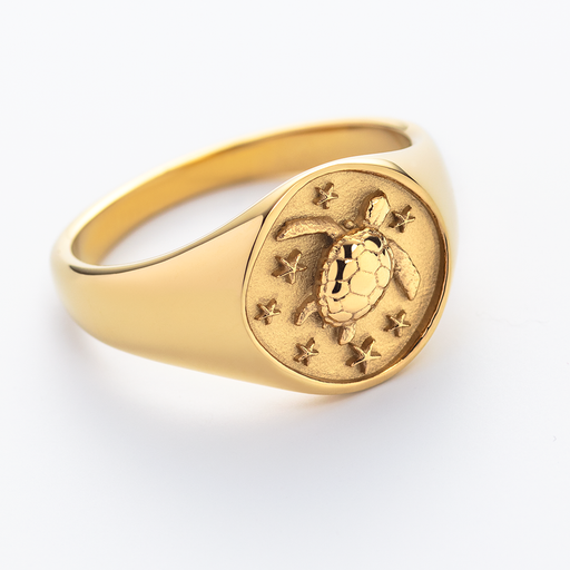 Paul Hewitt Turtle Signet Ring Gold Black Friday Preise
