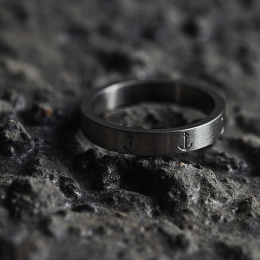 Paul Hewitt Men's Anchor Ring Silber Kostenlose Rückgabe