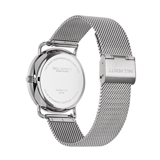 Paul Hewitt Sailor 39 mm Uhr Silber Blau Super Rabatt