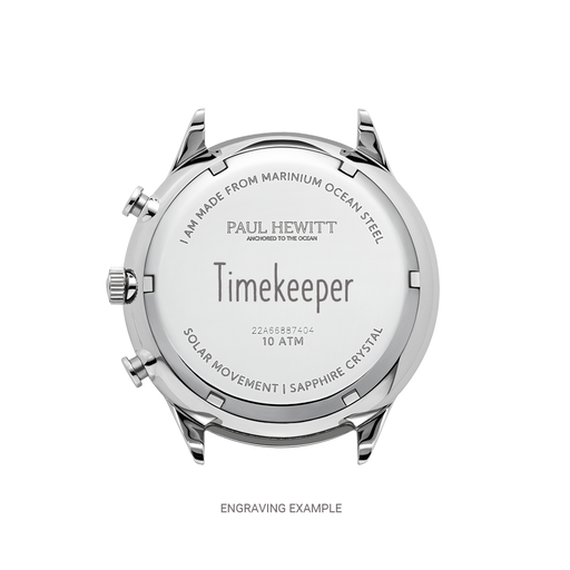Paul Hewitt Chrono Uhr Silber Weiß 50% Rabatt mit kostenlosem Versand