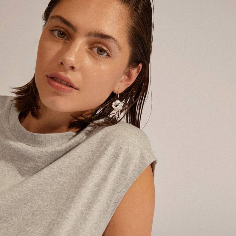 Pilgrim SMILE recycelte Ohrringe, versilbert Super Sparpreis