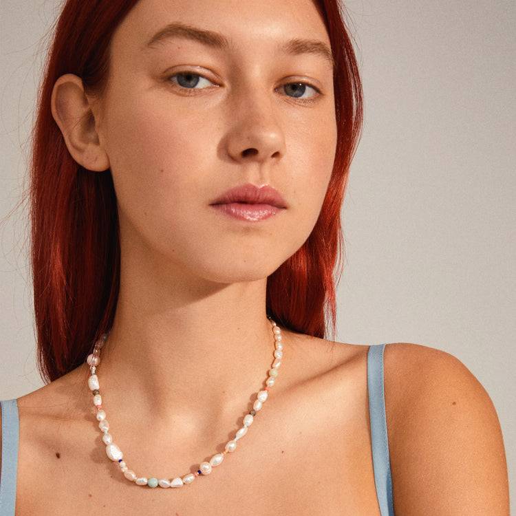 Pilgrim RAMONA freshwater pearl necklace silver-plated Sonderangebot der Fabrik