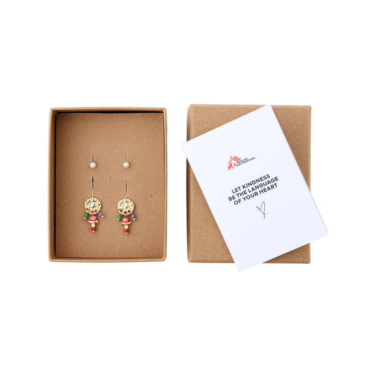 Pilgrim MSF recycelte Ohrringe 2-in-1-Set vergoldet Sonderangebote