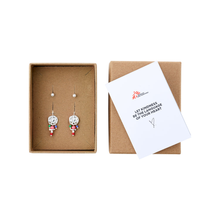 Pilgrim MSF recycelte Ohrringe 2-in-1-Set versilbert Riesige Ersparnisse