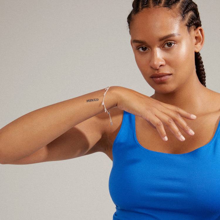 Pilgrim QUINN recyceltes Kristall-Armband mit Charm, versilbert Tiefpreis